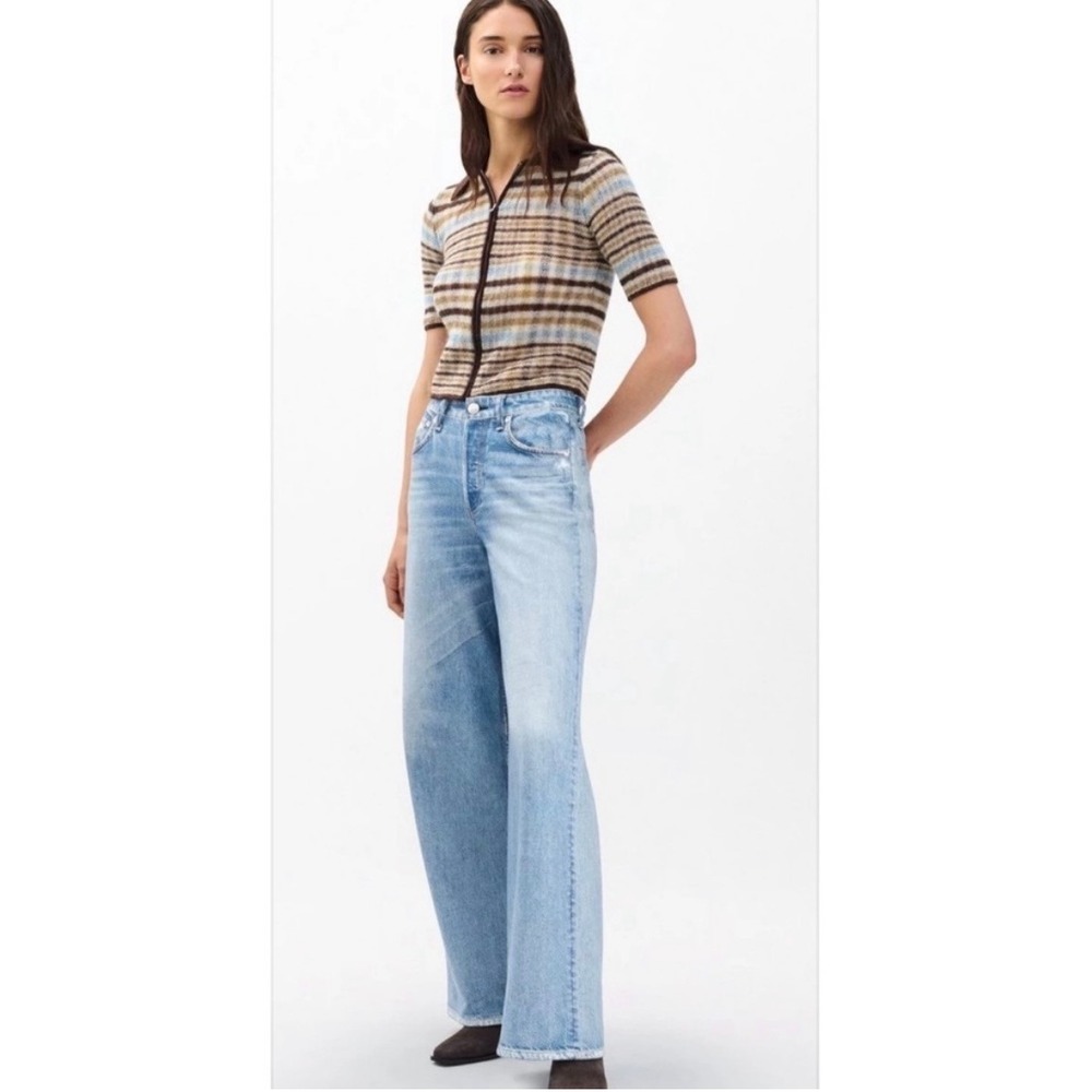 Rag & Bone Miramar Sofie Wide Leg Pants Cotton Terry Sweatpant Jean Rally 28